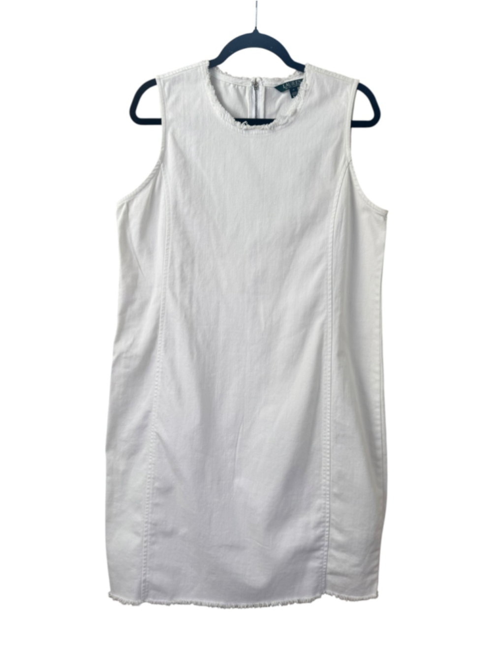 Women's Lauren Ralph Lauren White Denim Mini Dress Size 12